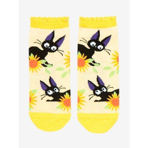 Studio Ghibli Kiki's Delivery Service Jiji Sunflower No-Show Socks - Picture 4 of 4